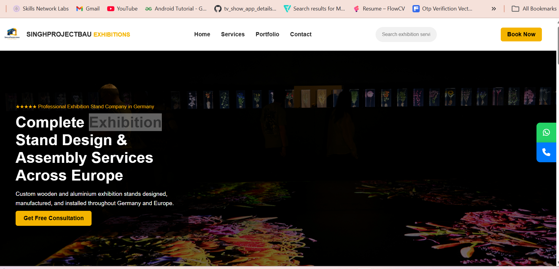Exhibition Website Screenshot